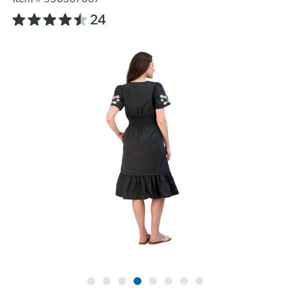 NWT French Connection Ladies Embroidered MIDI Dress ( Black Out) - Picture 7 of 8